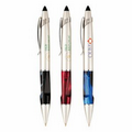 Silver Albany Ballpoint Pen w/ Marbleized Grip